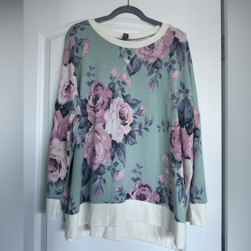 Honeyme floral weekender tunic, size XL